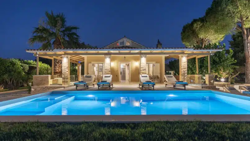 Luxury Dream Villa Zakynthos — pool area